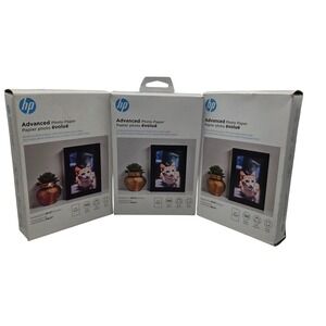 HP Advanced Photo Paper 4x6 Glossy 100 Sheets Inkjet Printer Paper Q6638A 3 PACK
